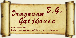 Dragovan Galjković vizit kartica